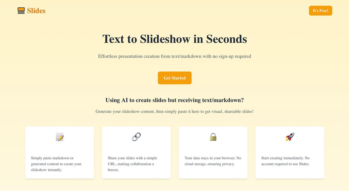 Slides from Markdown